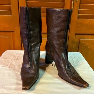 Miu Miu Brown Italian Leather Boots (Women’s 35)